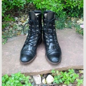 Black Vintage Combat Boots